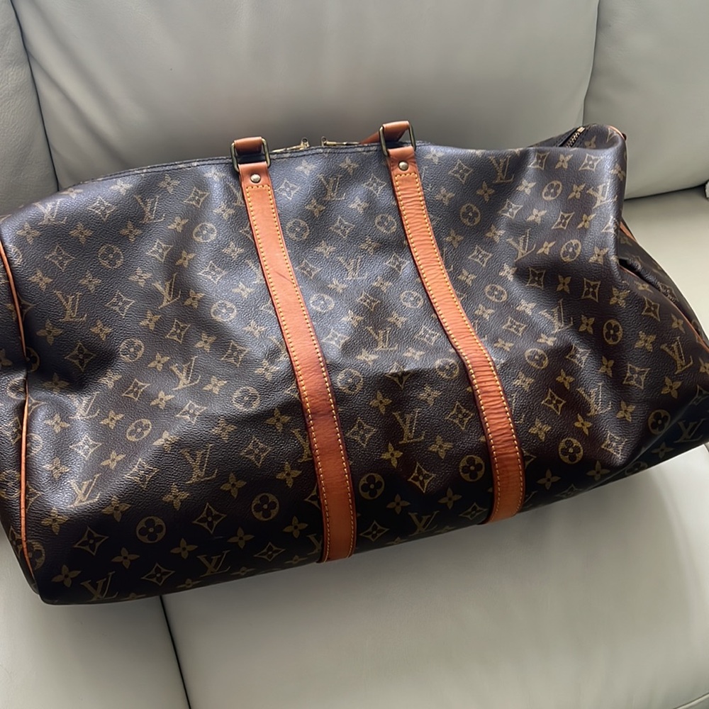 Louis Vuitton Travel Bag Keepall Bandouliere 55 Brown Monogram - Picture 9 of 16
